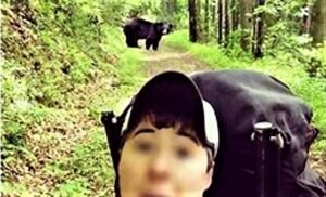 Selfie with wild bear