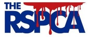 Website sign, RSPCA, blood