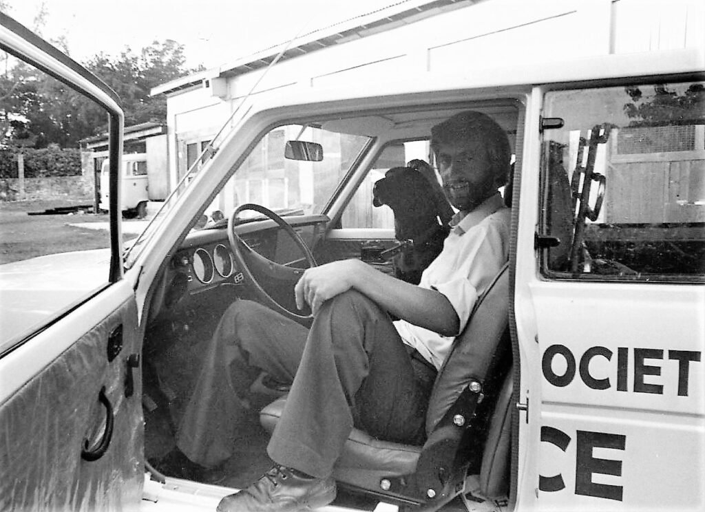 On patrol in Bahamas Humane Society ambulance