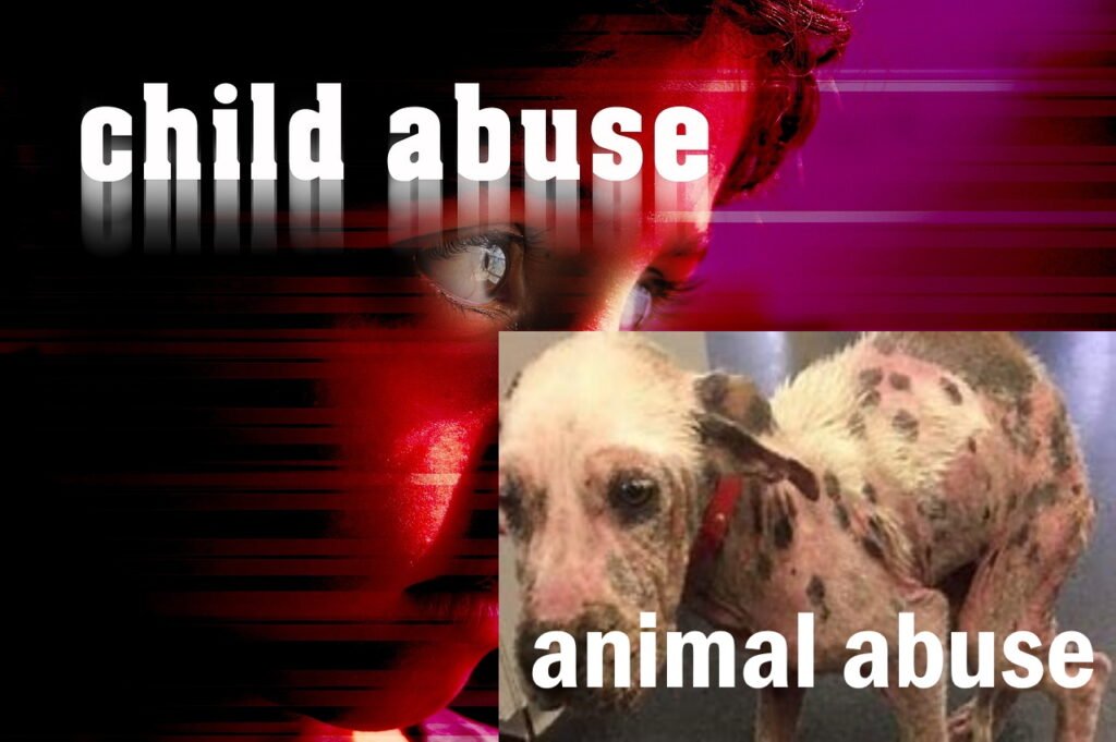 child and animal abuse poster